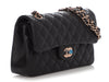 Chanel Small Black Quilted Lambskin Classic Double Flap