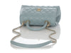 Chanel Mini Light Blue Quilted Caviar Coco Handle