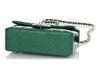 Chanel Mini Green Iridescent Quilted Caviar Rectangular Classic