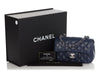 Chanel Mini Navy Quilted Caviar Rectangular Classic