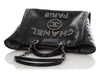 Chanel Large Black Leather Calfskin and Tweed Deauville Tote