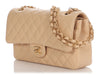 Chanel Medium/Large Beige Quilted Caviar Classic Double Flap