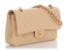 Chanel Medium/Large Beige Quilted Caviar Classic Double Flap