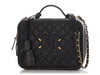 Chanel Large Black Part-Quilted Caviar Filigree Vanity Case