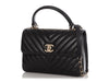 Chanel Medium Chevron-Quilted Black Lambskin Trendy CC Flap