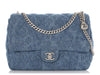 Chanel Medium Camellia Denim Sweetheart Flap