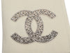 Chanel Ivory Cashmere Crystal Scarf