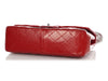 Chanel Jumbo Red Quilted Lambskin Classic Single Flap