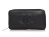 Chanel Black Caviar Long Zippered Wallet