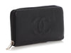 Chanel Black Caviar Long Zippered Wallet