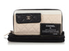 Chanel Large Tri-Color Part-Quilted Goatskin In & Out Zip Around Wallet