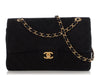 Chanel Medium/Large Black Chevron-Quilted Suede Classic Double Flap