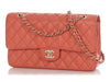 Chanel Medium/Large Salmon Quilted Caviar Classic Double Flap