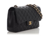 Chanel Jumbo Black Quilted Caviar Classic Double Flap