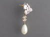 Chanel Large Pearl and Crystal Camellia Pierced Drop Earrings