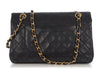 Chanel Vintage Medium/Large Black Quilted Lambskin Classic Double Flap