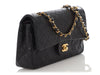 Chanel Vintage Medium/Large Black Quilted Lambskin Classic Double Flap