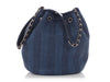 Chanel Blue Raffia Deauville Bucket Bag