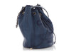 Chanel Blue Raffia Deauville Bucket Bag