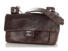 Chanel Vintage Brown Coco Mademoiselle Graffiti Flap