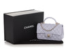 Chanel Mini Lilac Quilted Lambskin Top Handle Bag