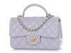 Chanel Mini Lilac Quilted Lambskin Top Handle Bag