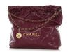 Chanel Medium Plum Shiny Quilted Calfskin 22