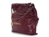 Chanel Medium Plum Shiny Quilted Calfskin 22