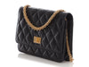 Chanel Black Distressed Leather Reissue Wallet on Chain WOC