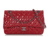 Chanel Medium/Large Red Patent Classic Double Flap