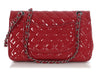 Chanel Medium/Large Red Patent Classic Double Flap