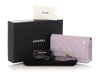 Chanel Lilac Metallic Patent Boy Wallet On Chain