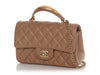 Chanel Mini Beige Quilted Lambskin Top Handle