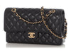 Chanel Medium/Large Black Quilted Caviar Classic Double Flap