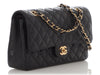 Chanel Medium/Large Black Quilted Caviar Classic Double Flap