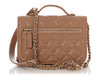 Chanel Beige Quilted Caviar Business Affinity Flap Clutch