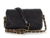 Chanel Small Black Crumpled Quilted Lambskin CC Links Shoulder Bag