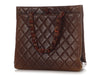 Chanel Vintage Brown Quilted Lambskin Tote