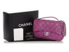 Chanel Purple Watersnake Easy Carry Flap