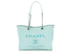 Chanel Small Turquoise Raffia Deauville Tote