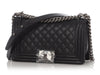 Chanel Old Medium Black Quilted Caviar Boy Bag