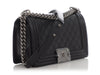 Chanel Old Medium Black Quilted Caviar Boy Bag