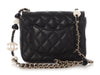 Chanel Mini Black Quilted Lambskin Heart Charms Flap