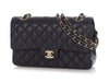 Chanel Medium/Large Navy Quilted Caviar Classic Double Flap