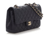 Chanel Medium/Large Navy Quilted Caviar Classic Double Flap