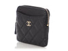 Chanel Black Quilted Caviar Zip Coin Purse