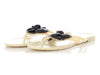 Chanel Cream Jelly Camellia Flower Thong Sandals