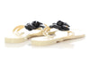 Chanel Cream Jelly Camellia Flower Thong Sandals