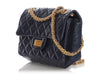 Chanel Mini Metallic Navy Quilted Aged Calfskin Reissue 2.55