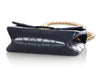 Chanel Mini Metallic Navy Quilted Aged Calfskin Reissue 2.55